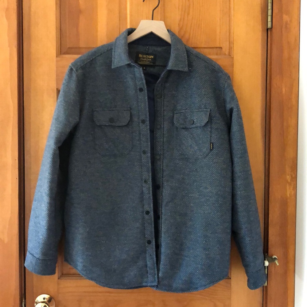 Burton Men’s Thermolite insulated Blue/Grey shirt jacket, small